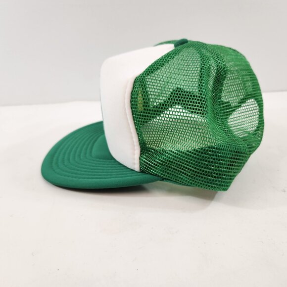 Overland Freight Lanes Trucker Hat Mesh Back Snapback Cap Size M/L White & Green - Picture 4 of 8